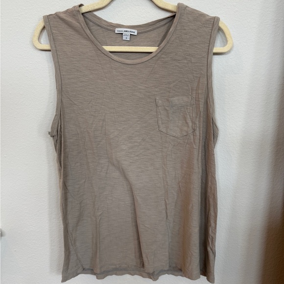 James Perse Sleeveless Brown Muscle Tee - Picture 1 of 7